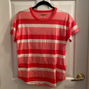 Madewell Whisper Cotton Rib-Crewneck Tee in Milner Stripe